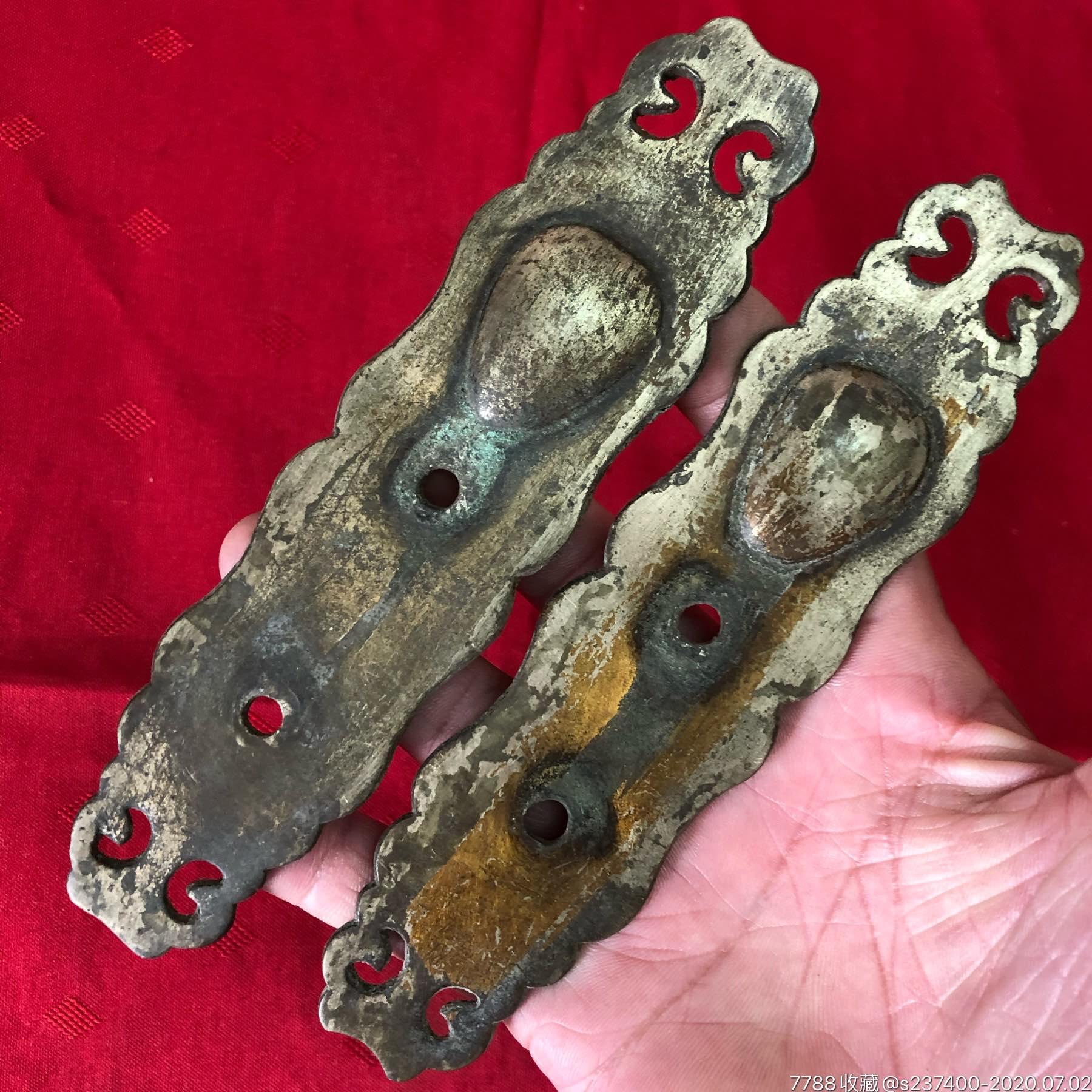 老铜条民国老货门箱柜老铜饰件品中怀旧饰件做镇尺也可保真包老