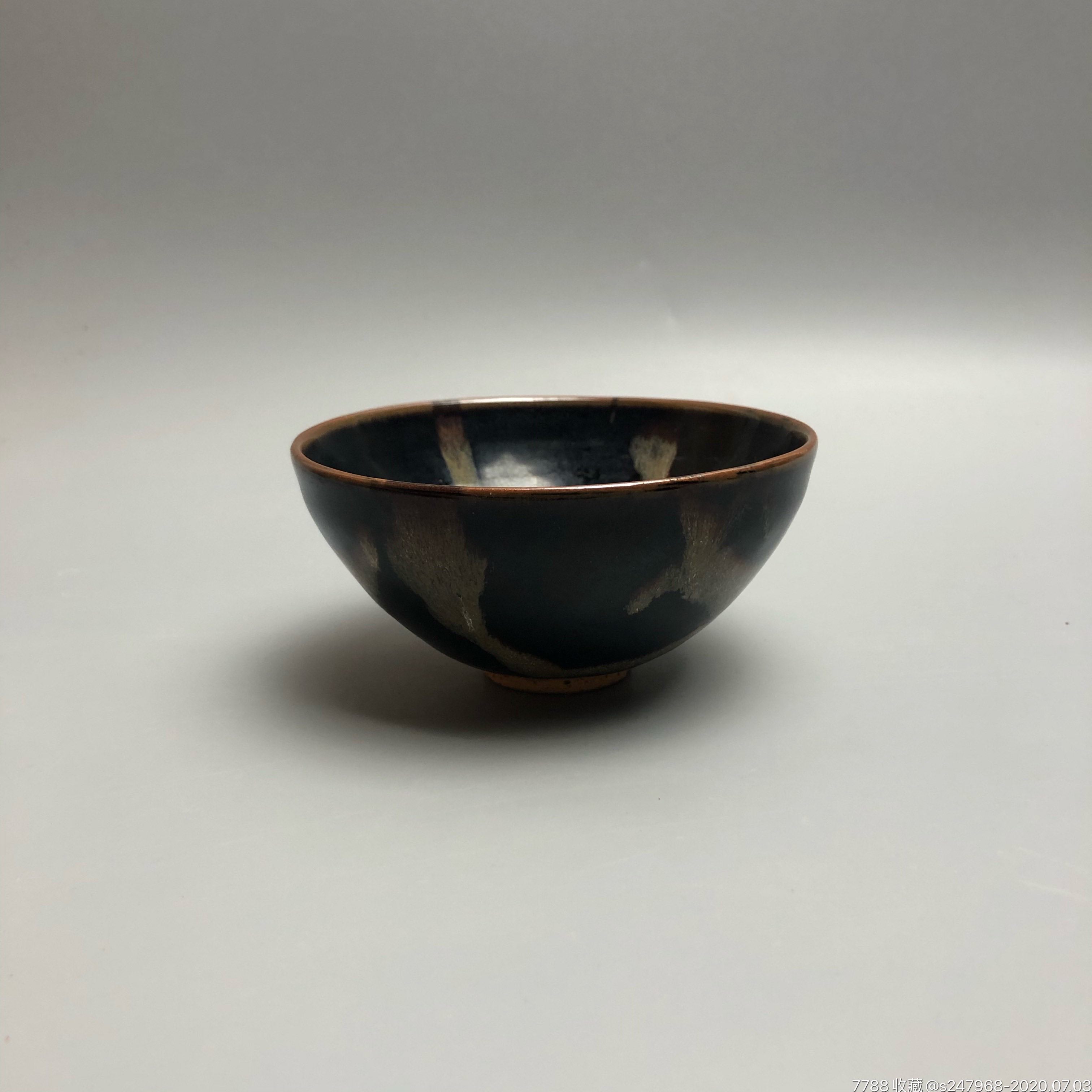 吉州窑斗笠碗-酱釉瓷/紫金釉-7788收藏__收藏热线