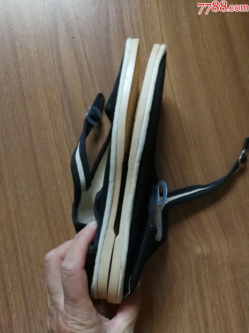 全新一带白塑料底布鞋