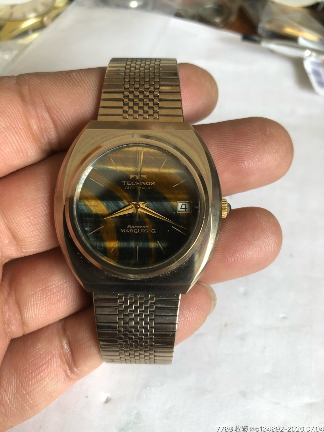 瑞士产天克诺全自动男机械表