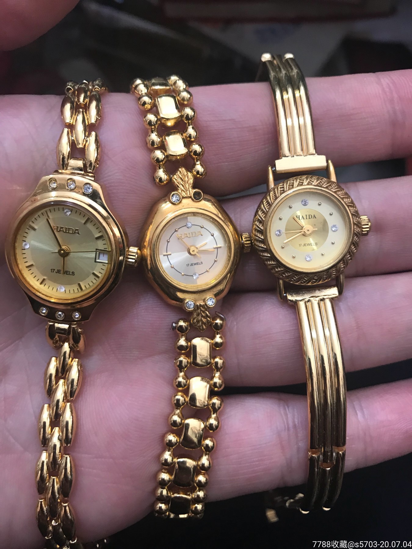 库存全新海达女款机械表3块合售,手表/腕表_第1张