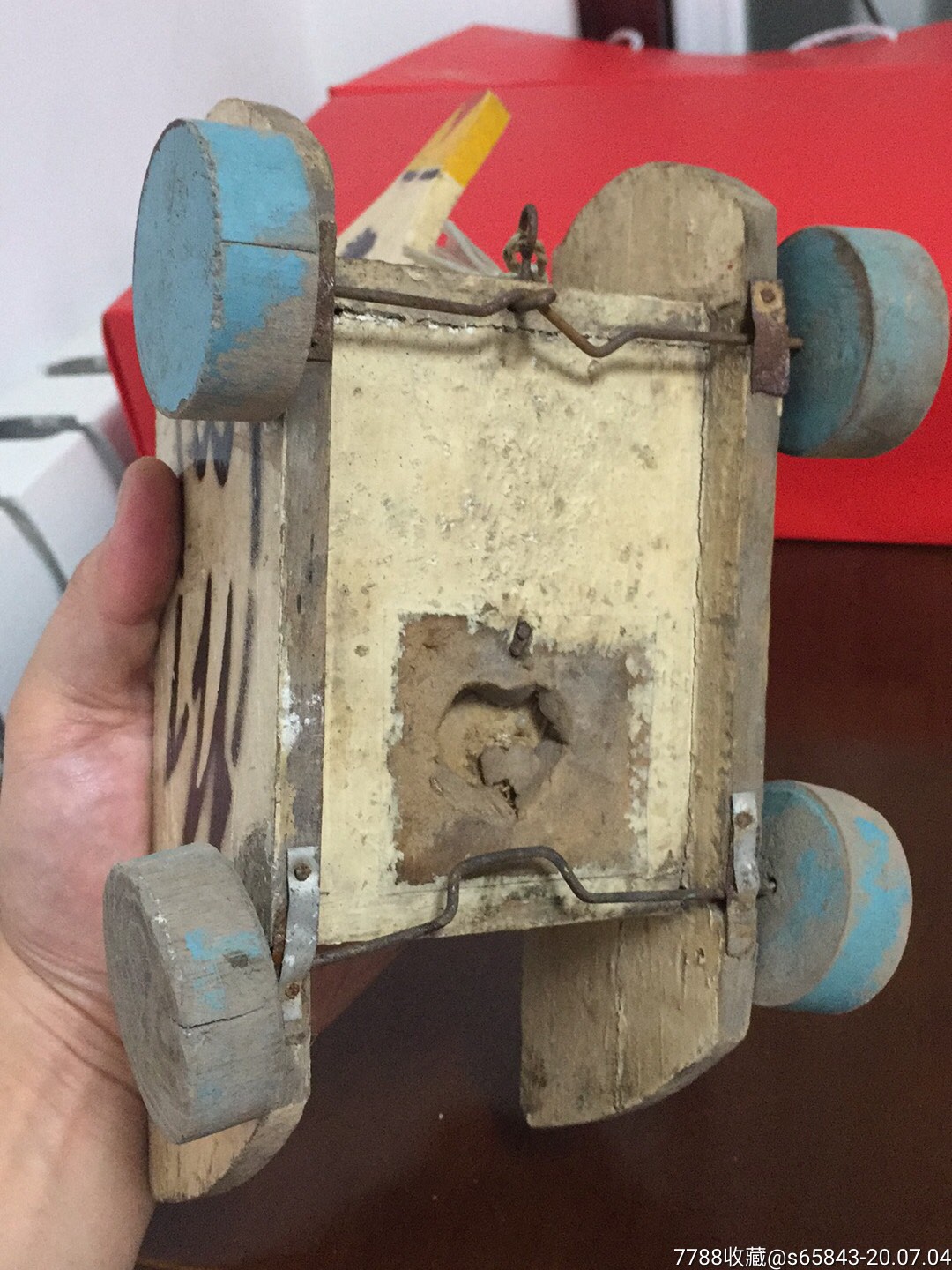 怀旧经典收藏六十年代木头《活动小黄鸭子车》_其他传统玩具_第10张