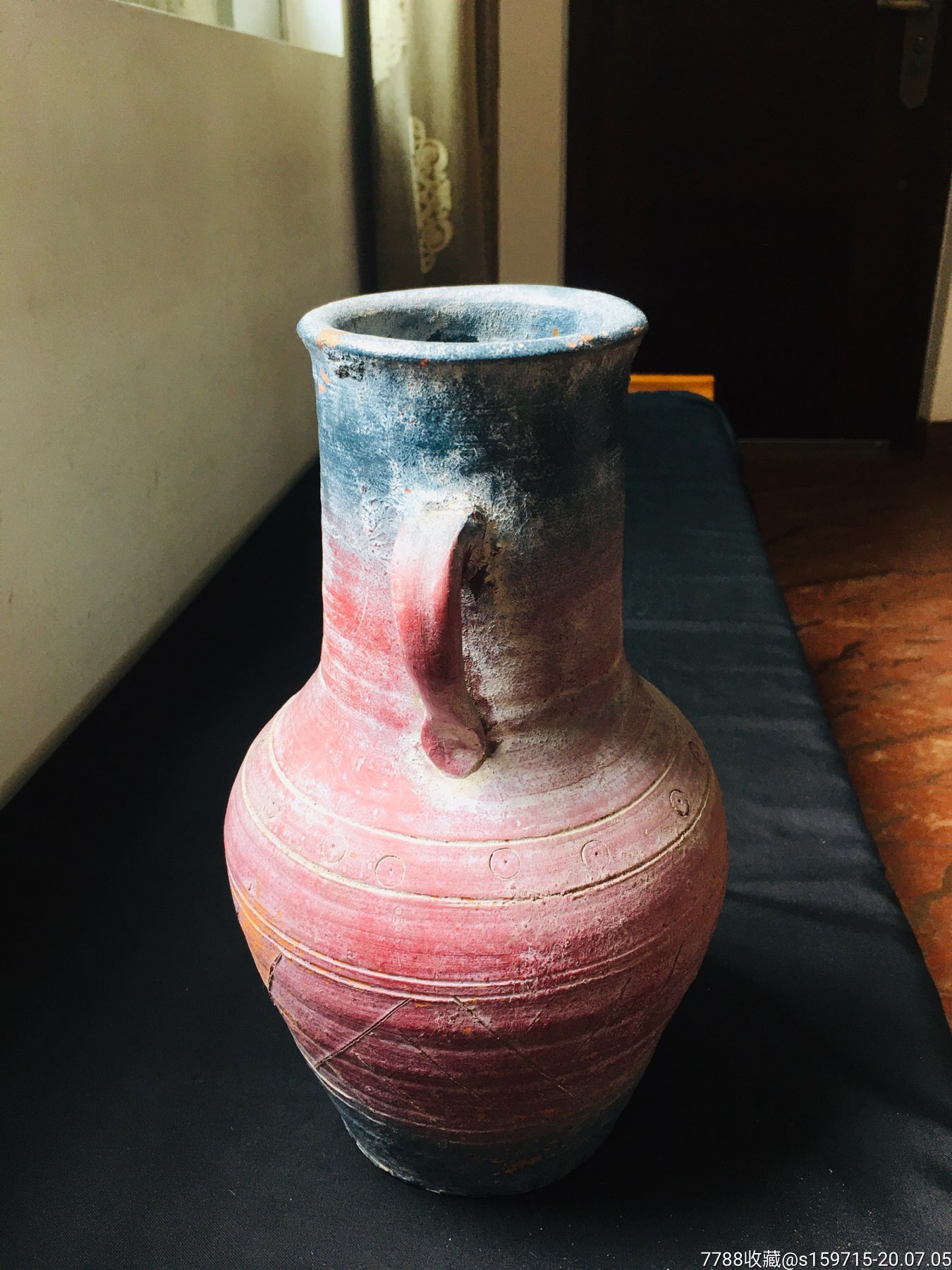 宋元时期漳窑彩陶双耳瓶