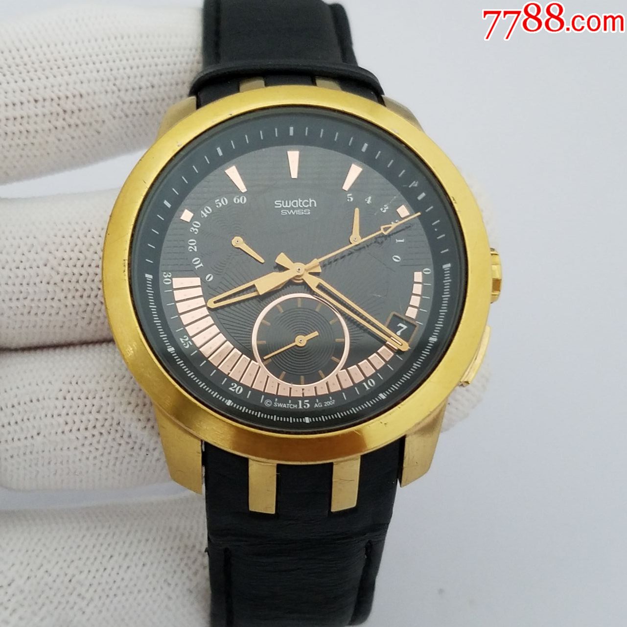 【大号】瑞士斯沃琪石英男表【瑞士v8认证机芯】【优雅金表款】【经典