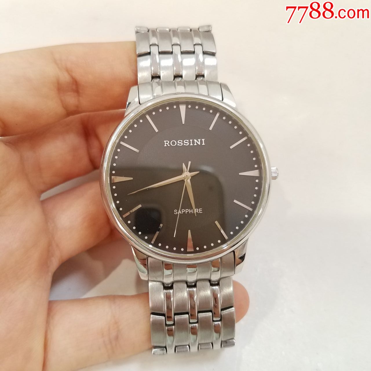 罗西尼rossini电子男表【优雅简约表款】【漂亮条纹表盘】【高闪刻度