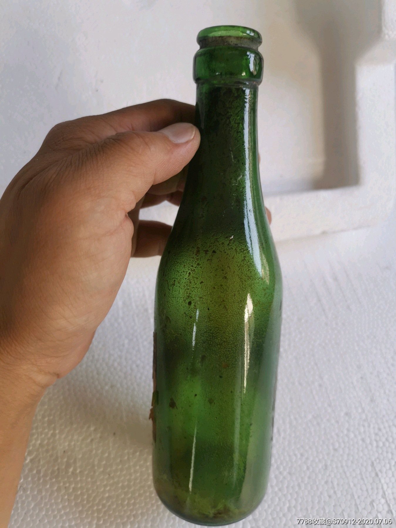 早期半斤竹叶青酒瓶一个.-酒瓶-7788老酒瓶