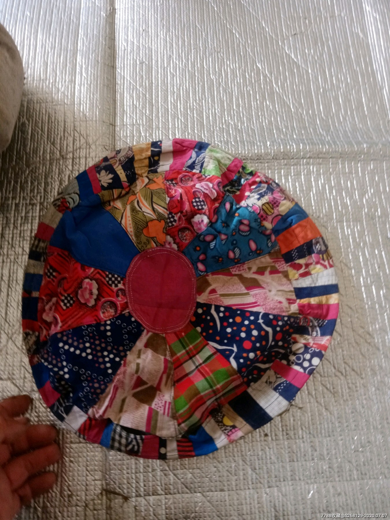 怀旧老拼接布艺圆枕头套