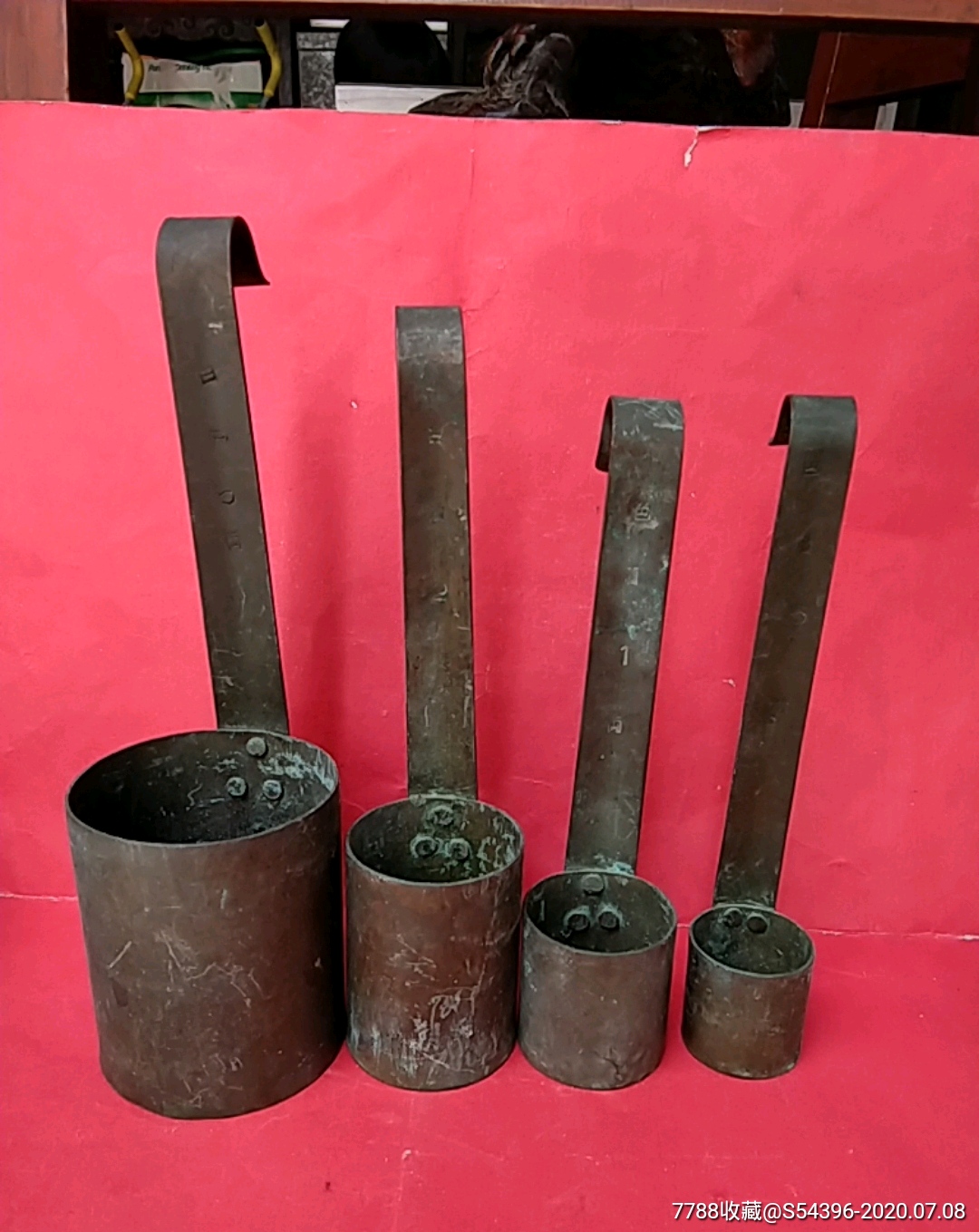 民国厚铜酒提子一套(5钱,1两,2两,5两)