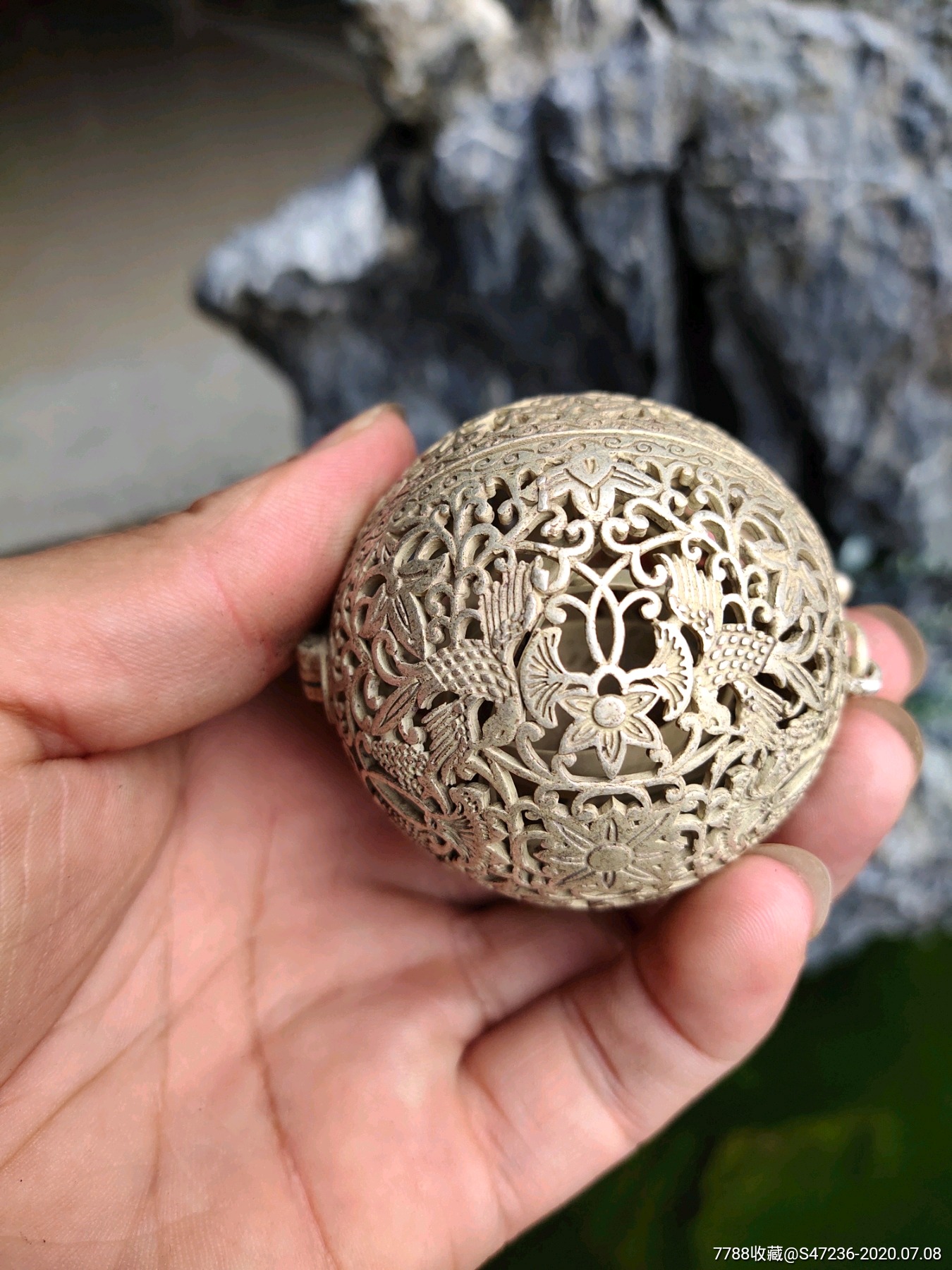 银子的熏球点香用的70多克