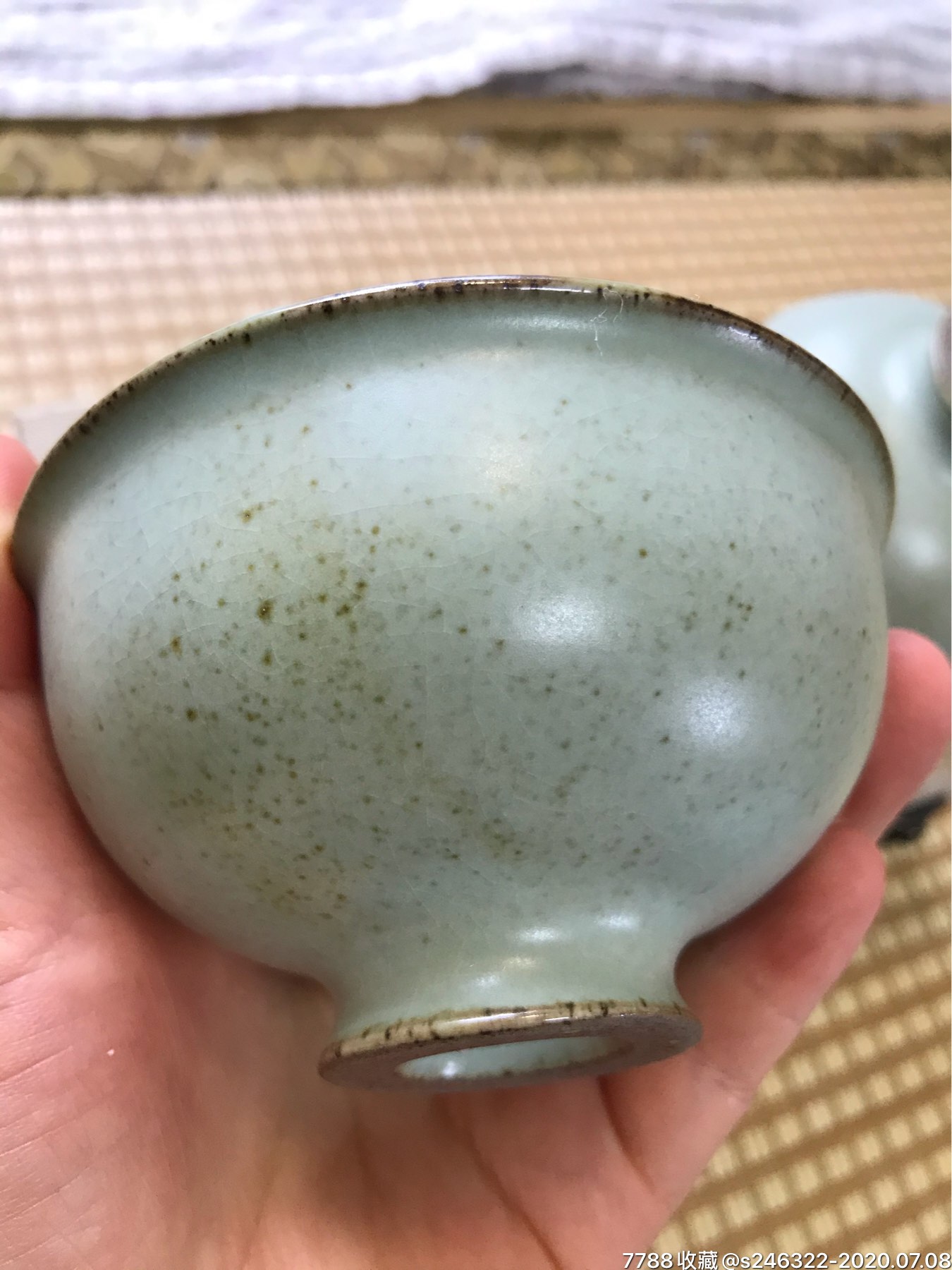 【玛瑙釉】礼盒装紫砂胚体玛瑙入釉仿古压手杯主人杯一对