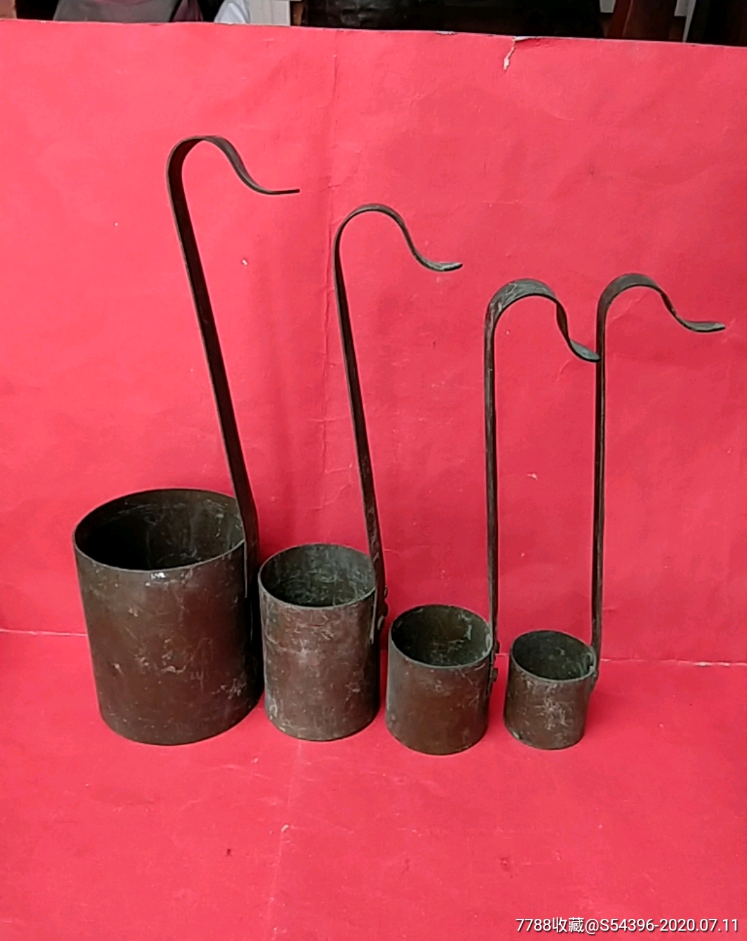 民国厚铜酒提子一套(5钱,1两,2两,5两)