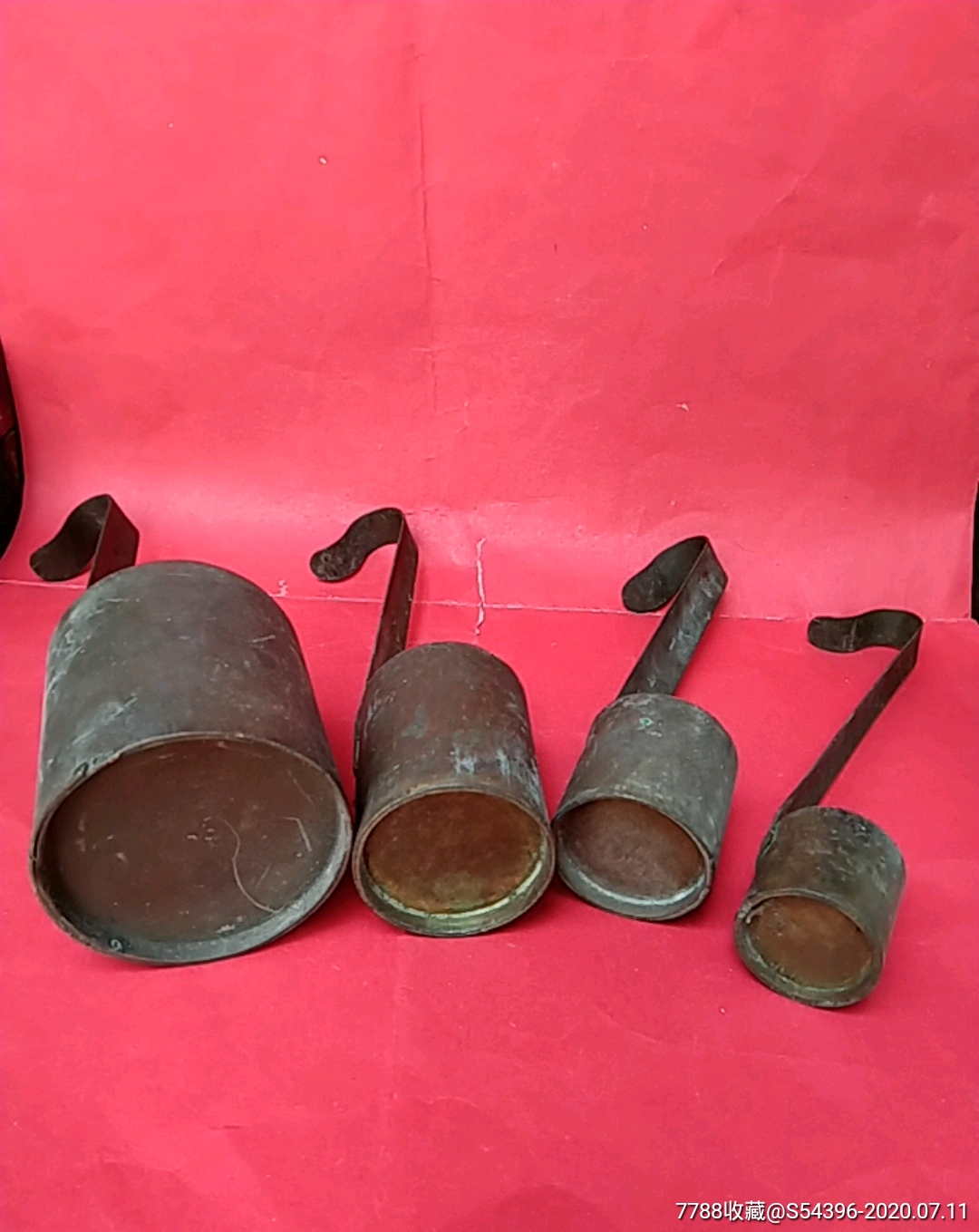 民国厚铜酒提子一套(5钱,1两,2两,5两)