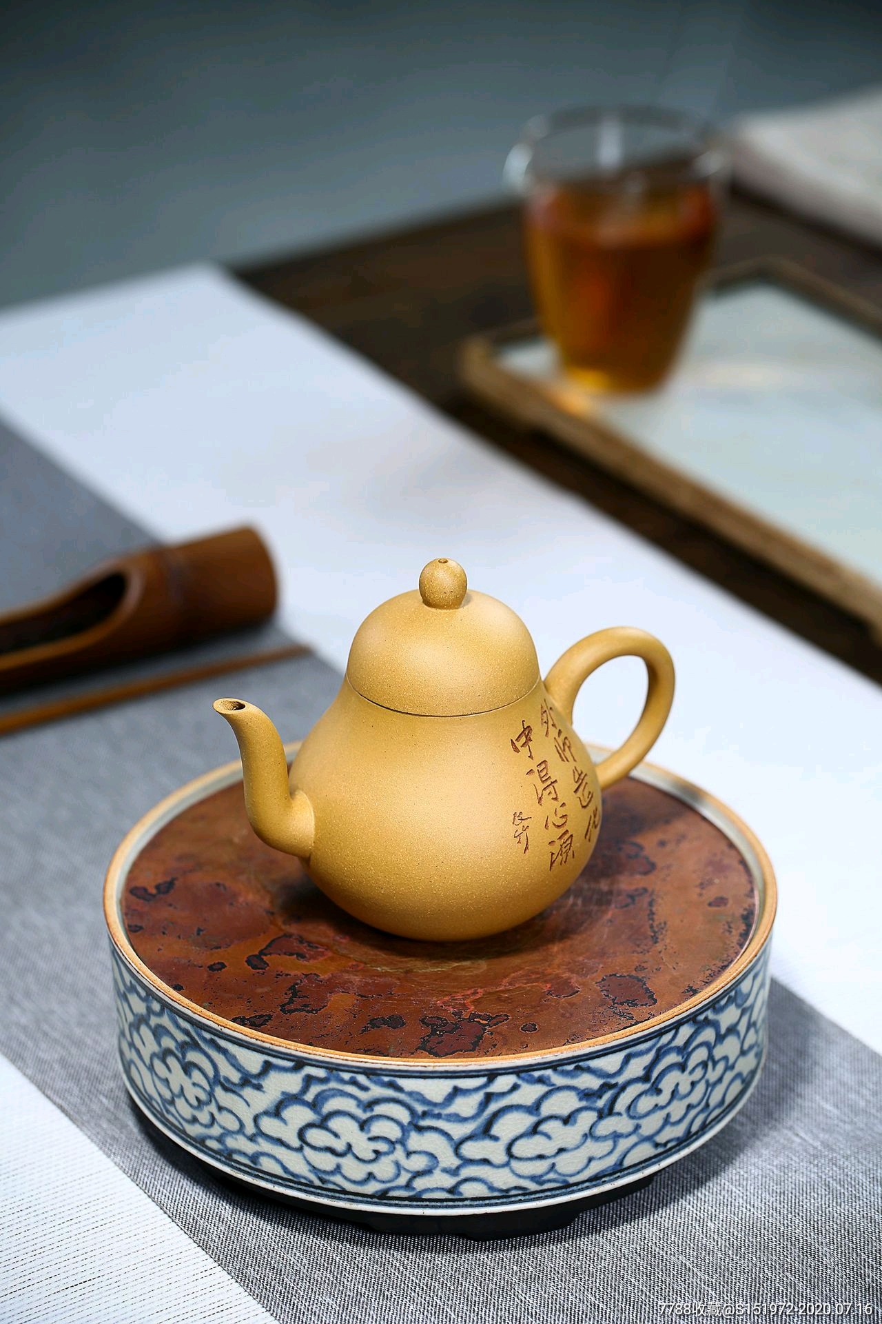 宜兴原矿紫砂茶壶手工名家刻字思婷壶