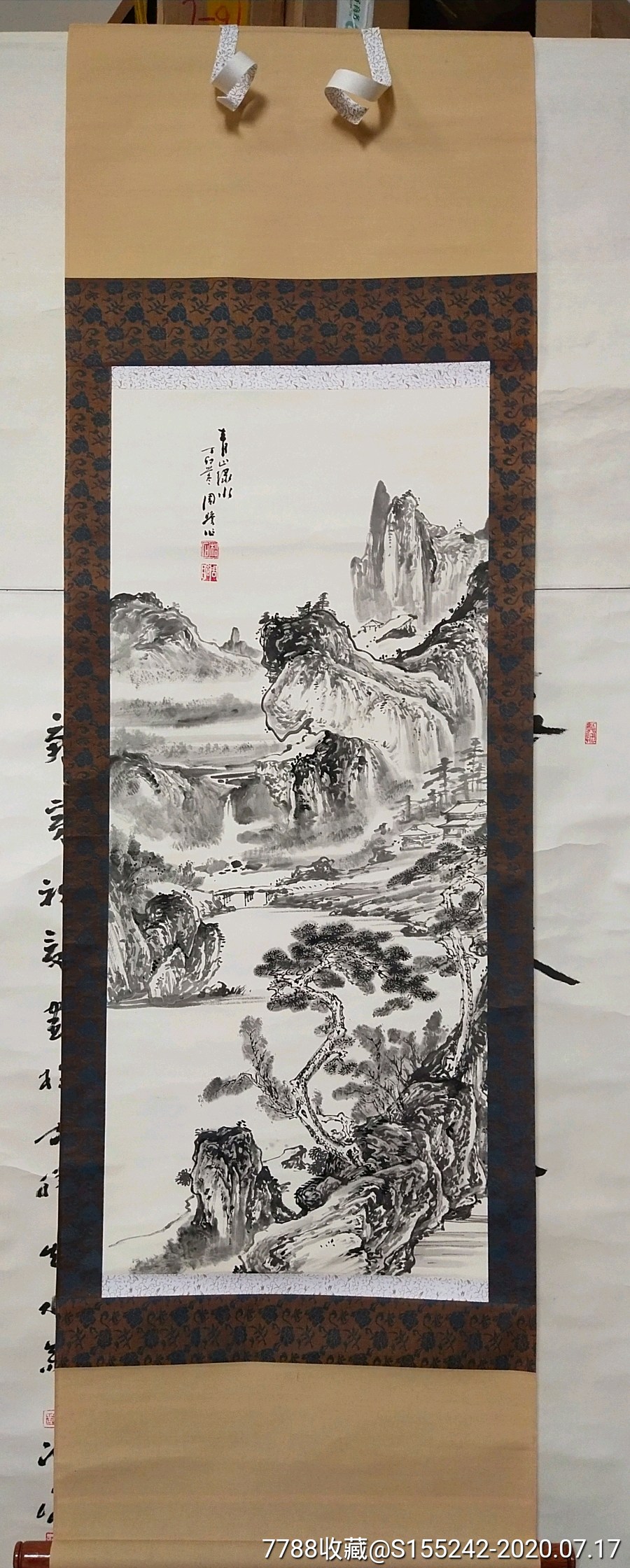 纯水墨山水作品_山水国画原作_三余斋【7788收藏__收藏热线】