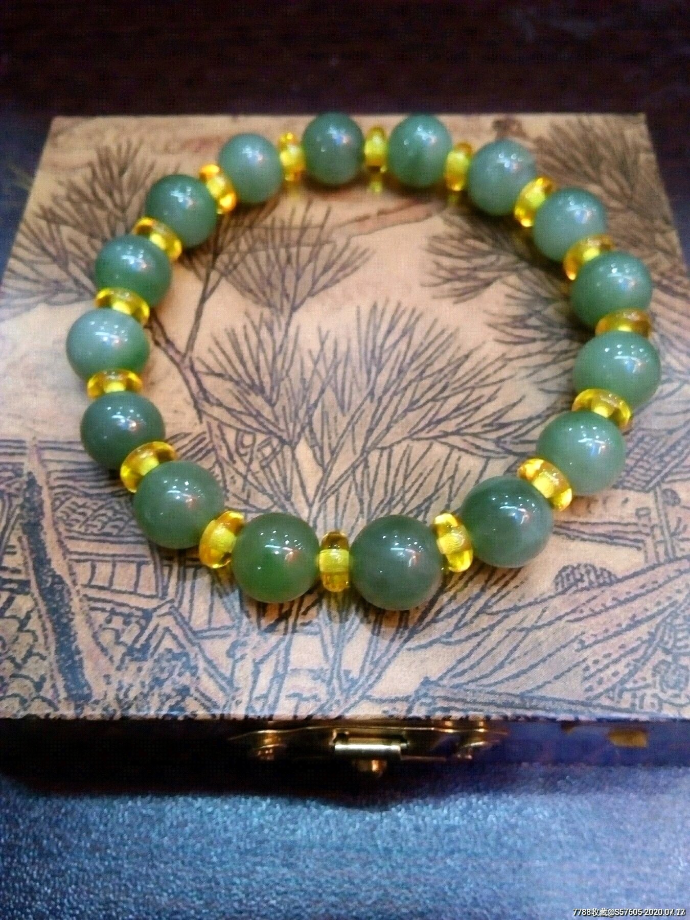 特价秒杀～纯天然俄罗斯和田玉冰体料碧玉猫眼手链10mm收藏级玉石