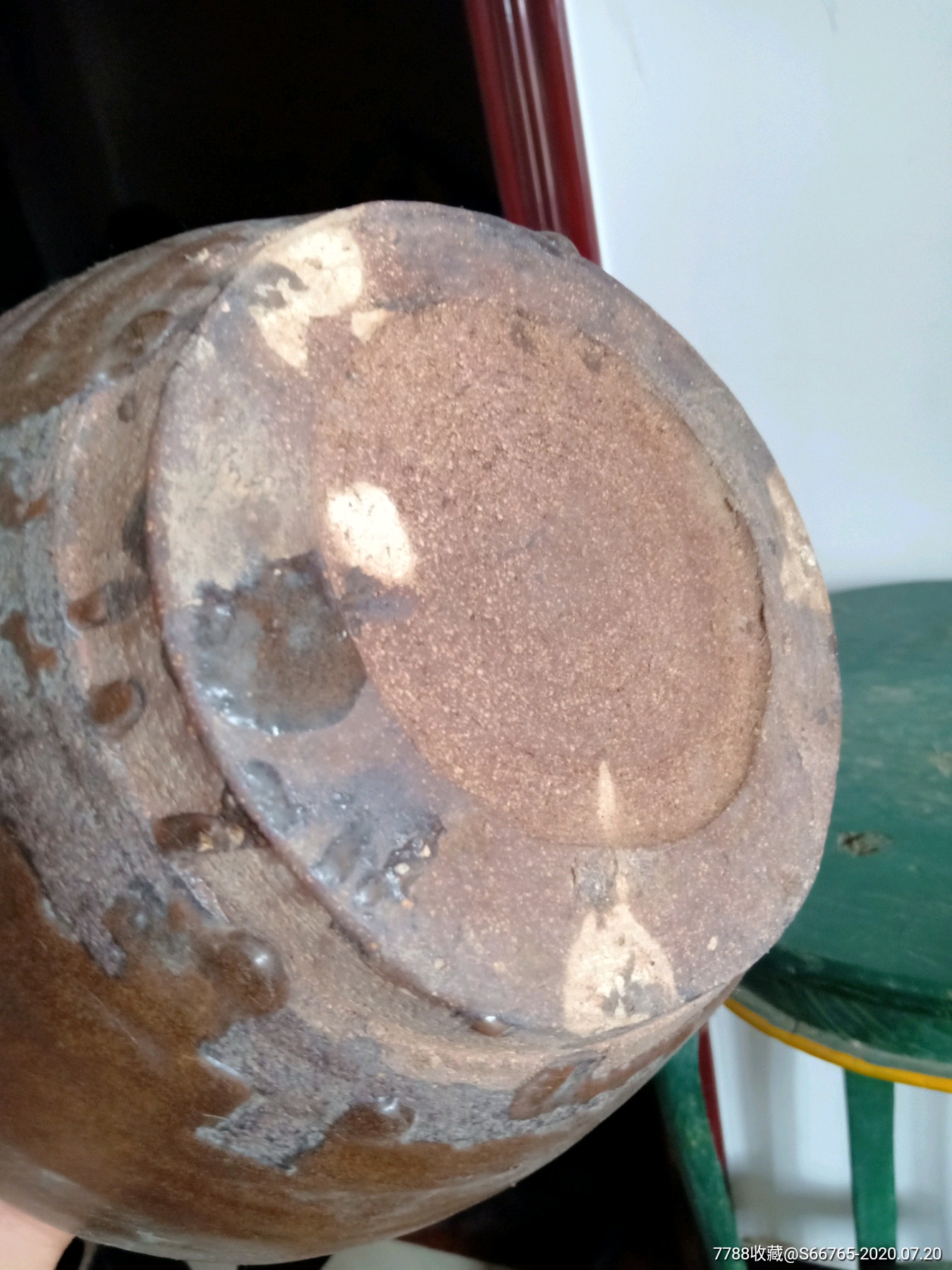 怀旧老窑黄釉小口大肚罐