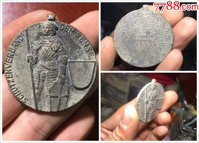 西洋古董1187年德國腓特烈一世時期十字軍紀念銅幣老錢幣