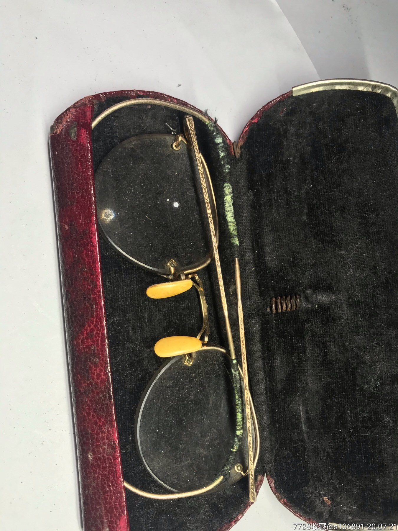 民国金丝眼镜一付