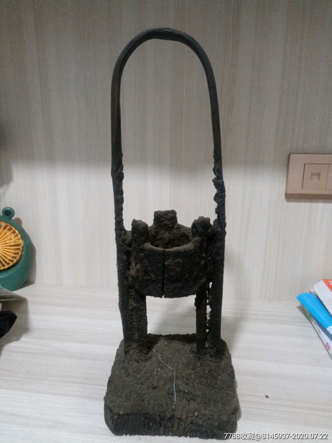 民俗收藏竹木制老桐油灯