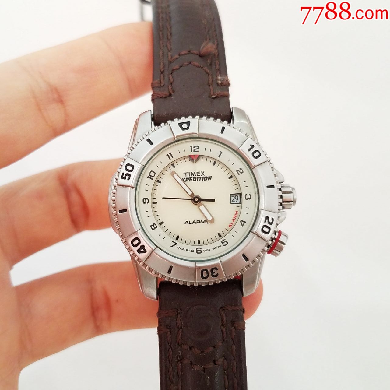 【美品】美国天美时电子闹铃女表【独特全夜光表盘】【双向活动旋转