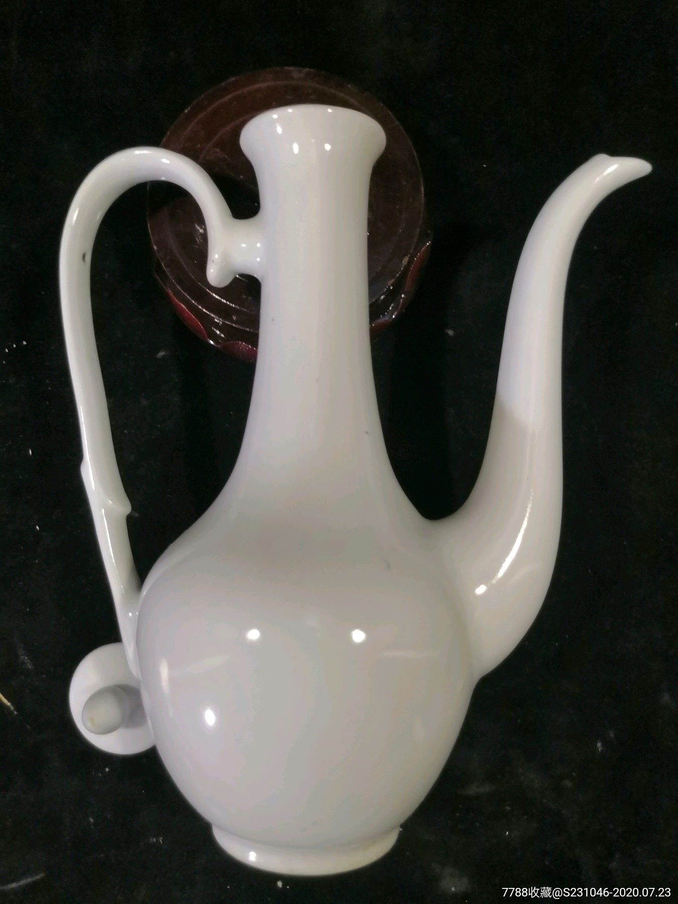 早期人民瓷厂瓷白酒壶,单色白瓷,本色白,七十年代(20世纪),壶,景德镇