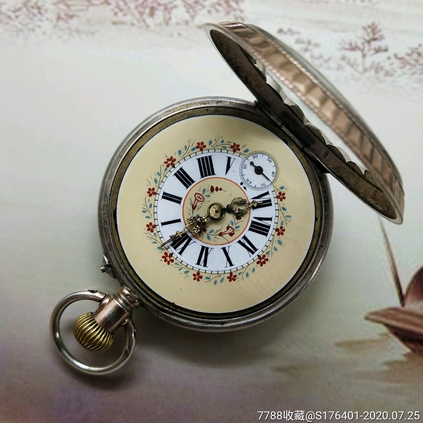 罕见的民国好品马到成功花式银怀表走时好★宇婷回流