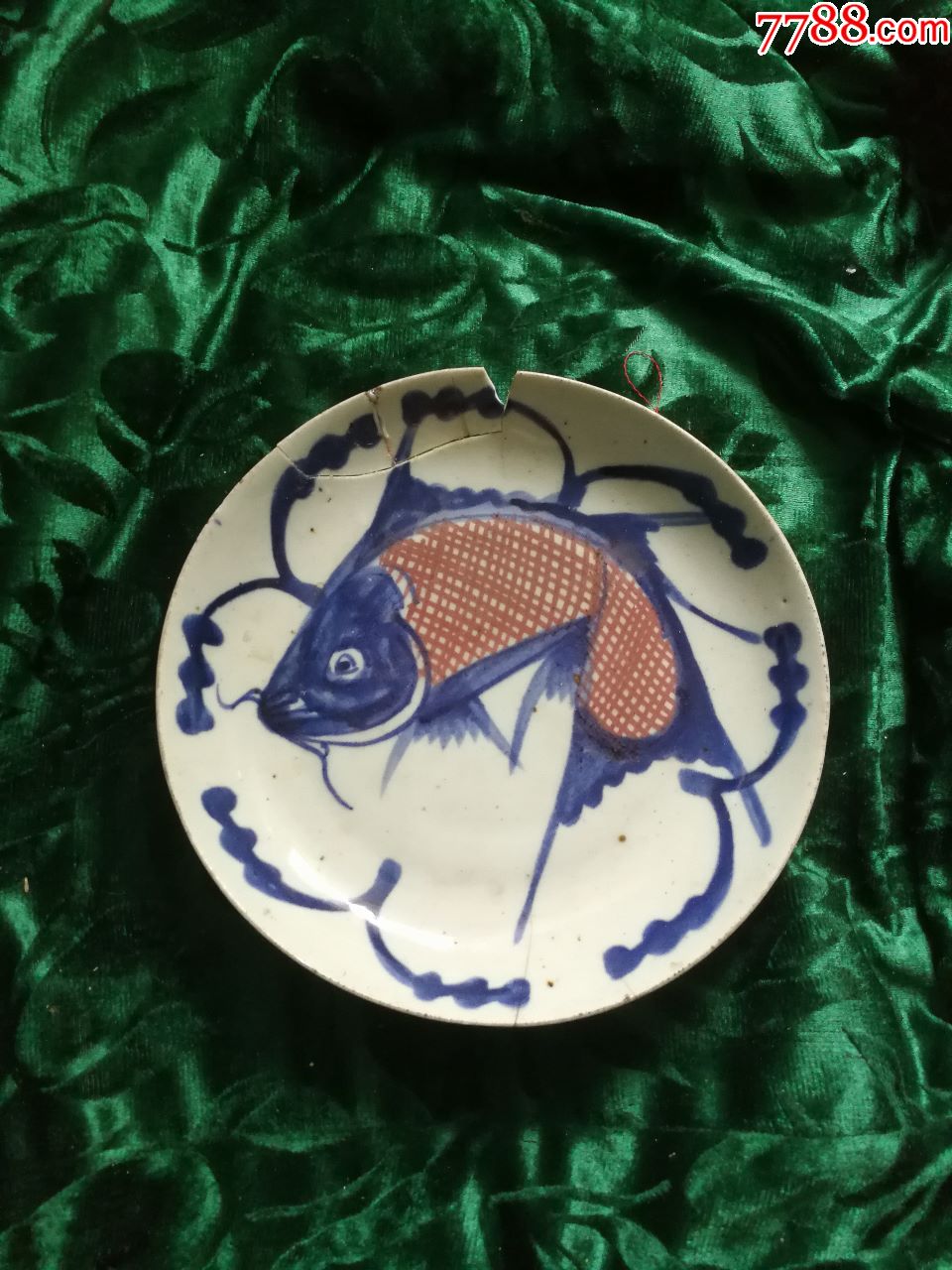 民国鱼图案盘子