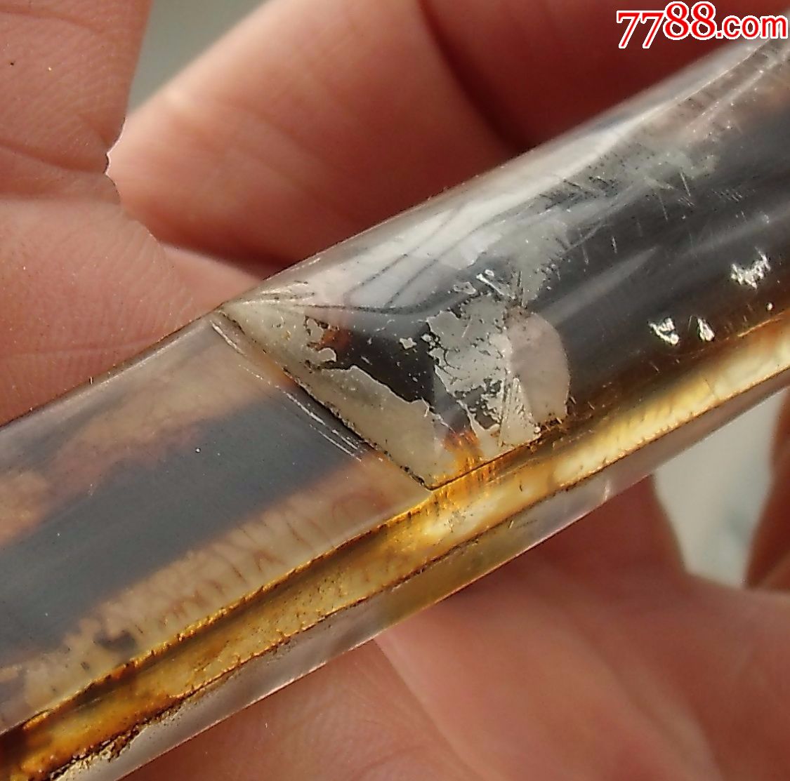 民国全有机玻璃烟斗(少!当年新奇物件)