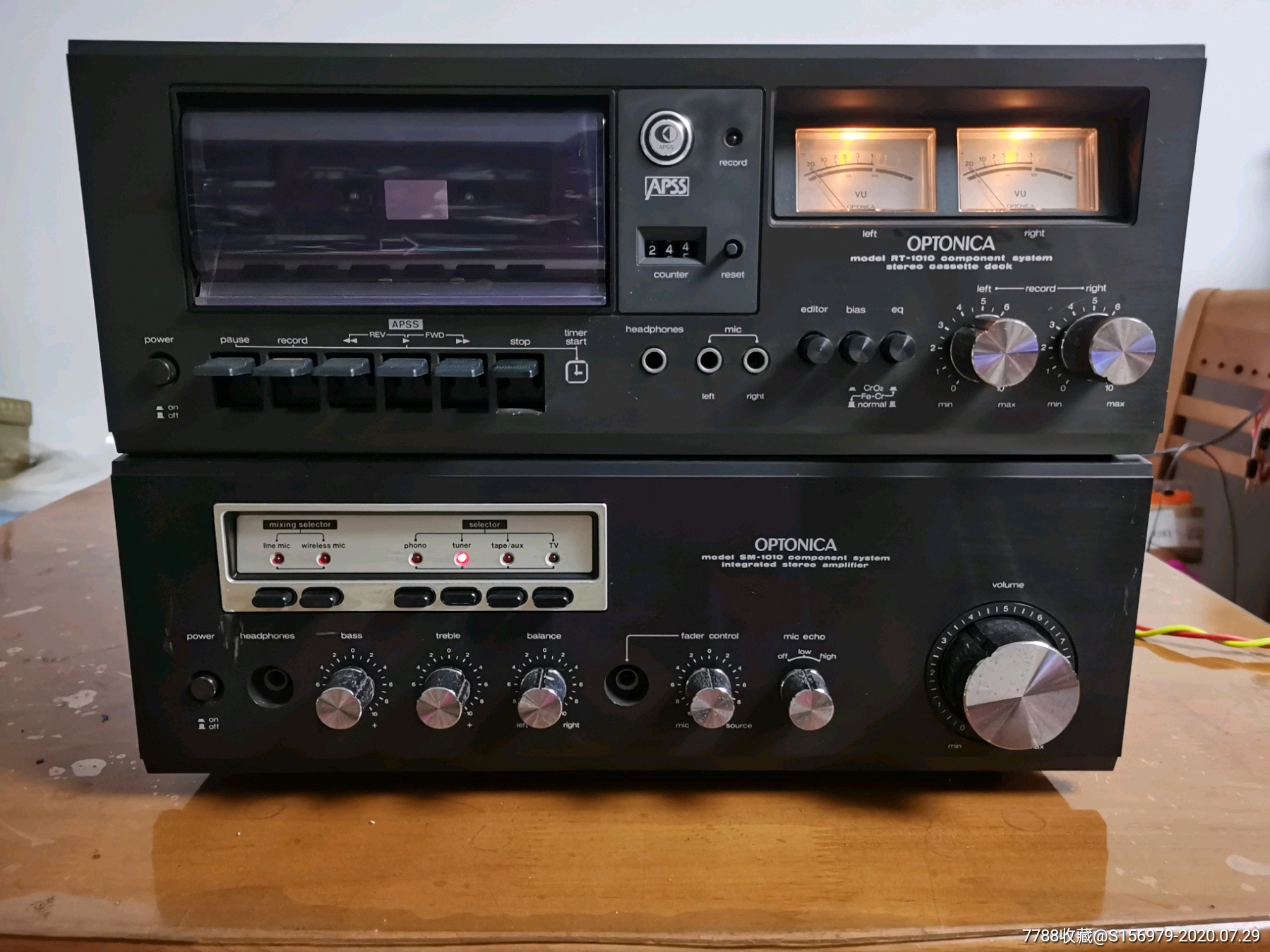 夏普卡座功放组合rt-1010/sm-1010