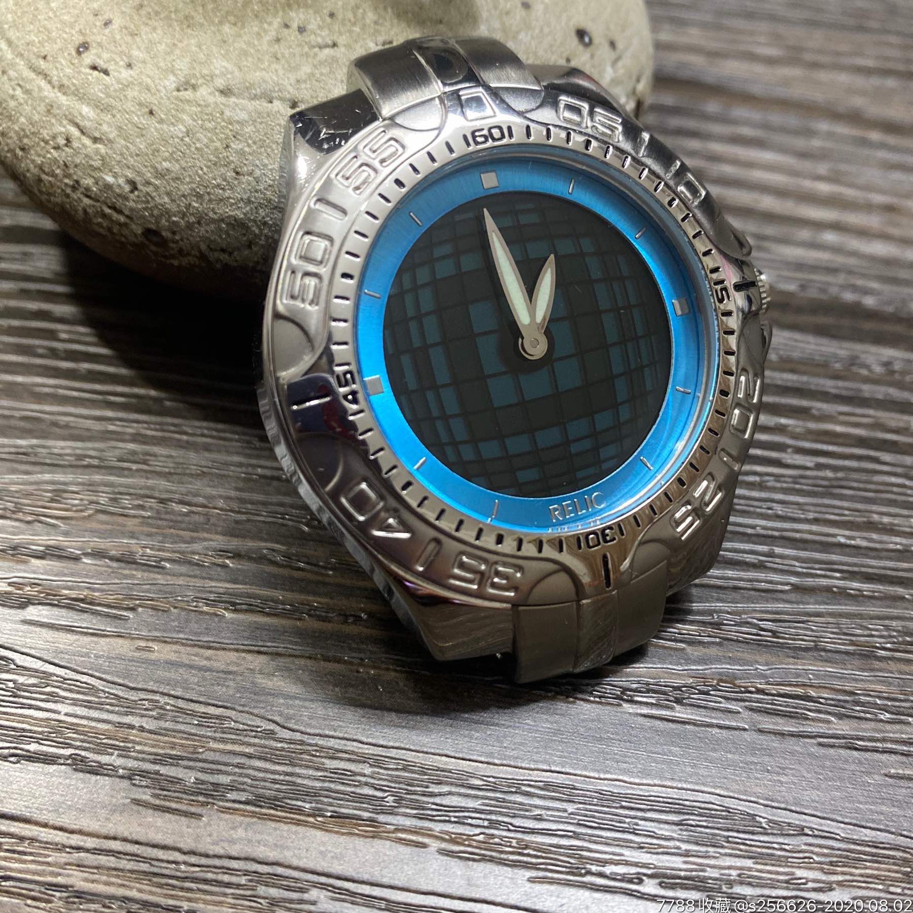 正品美国大牌relic动态数显库存品男士石英手表,走时
