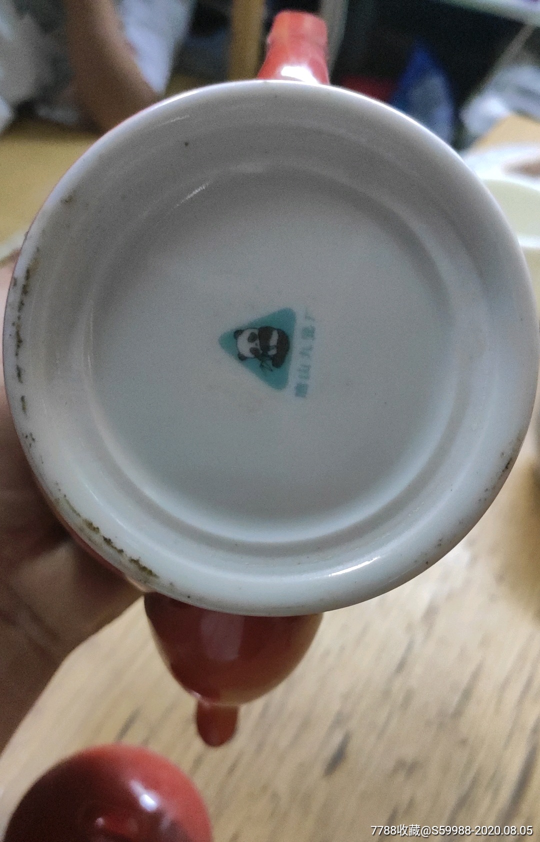 唐山九瓷厂熊猫款胭脂红花卉大茶壶_彩绘瓷/彩瓷_第8张_7788瓷器