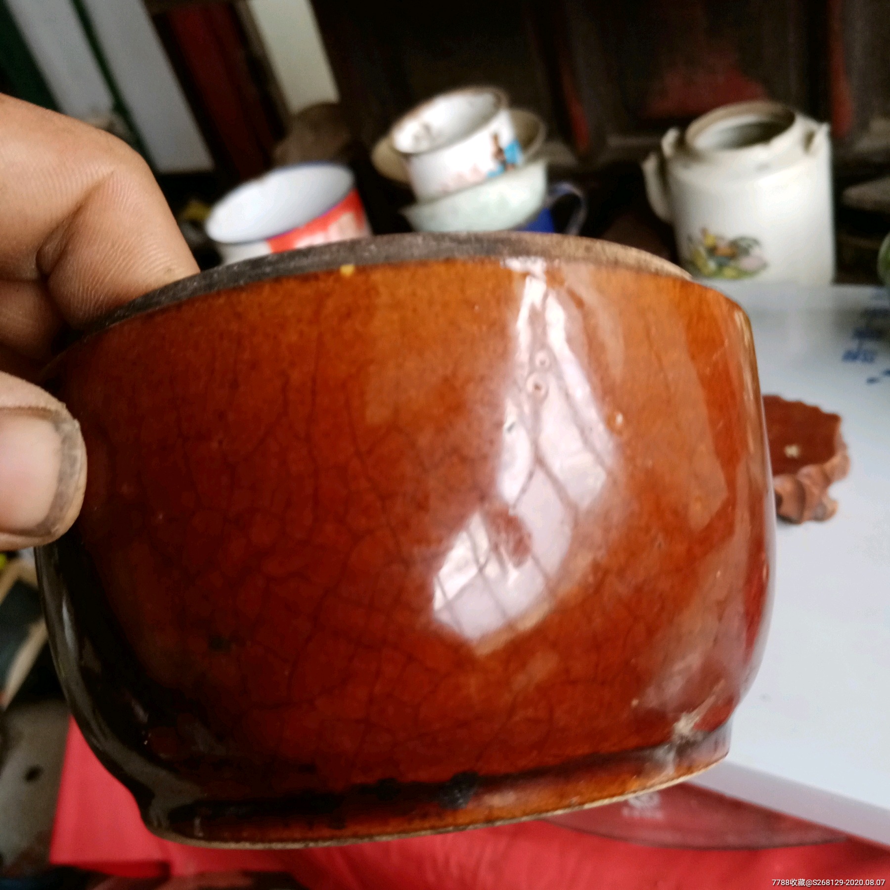 怀旧老酱黄釉罐_黄釉瓷_第2张_7788瓷器