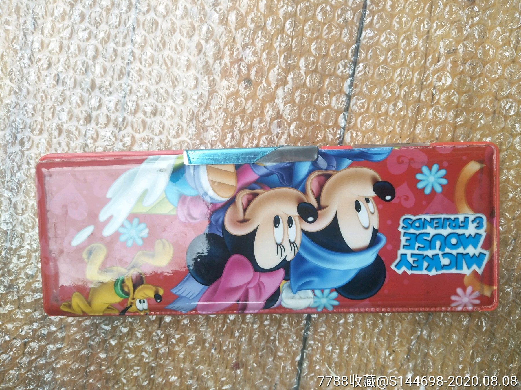 90年代初米老鼠文具盒品相完好转笔刀可以正常使用