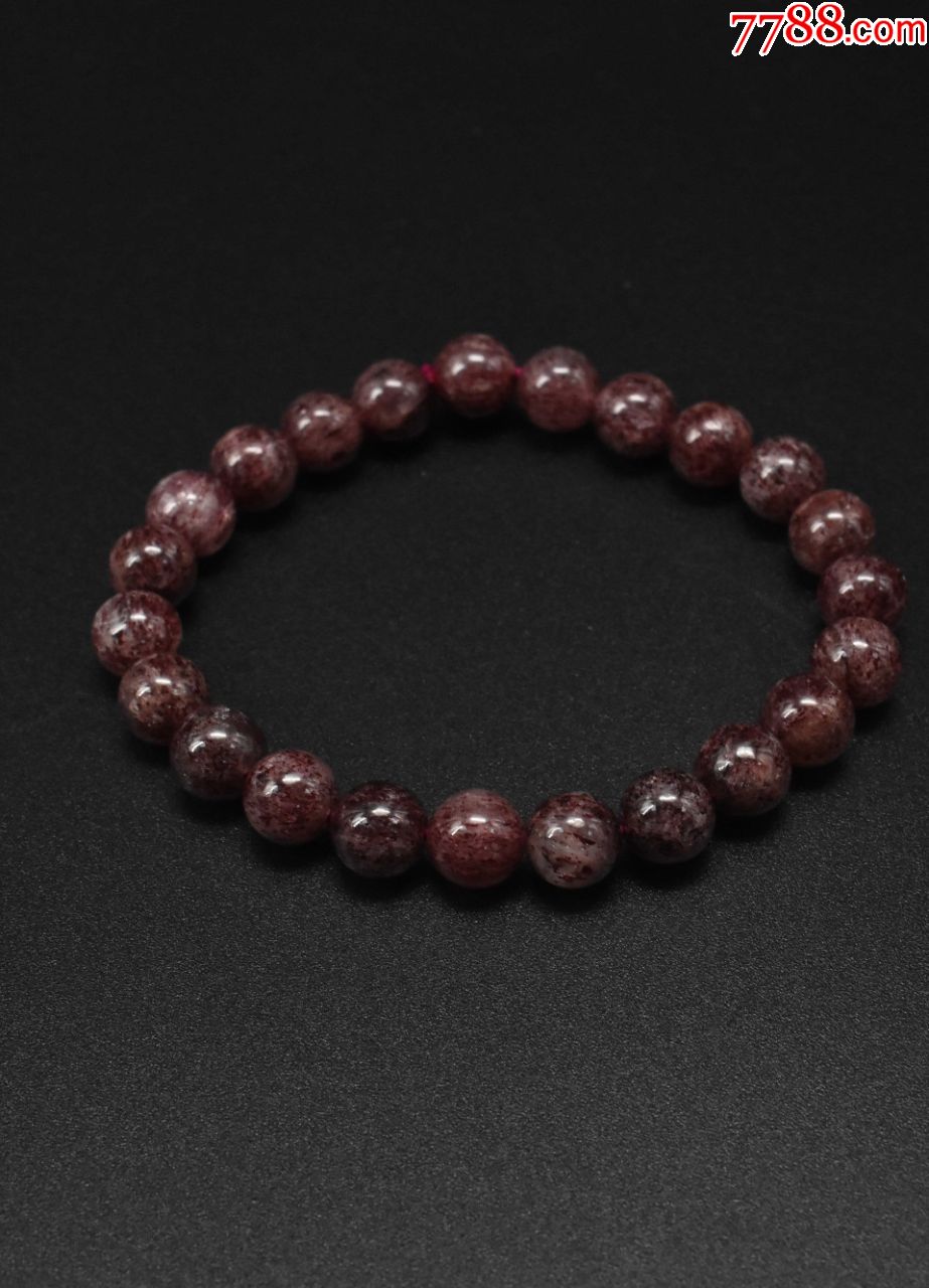 v1230巴西红发晶手串1串手链手串23颗周长16cm