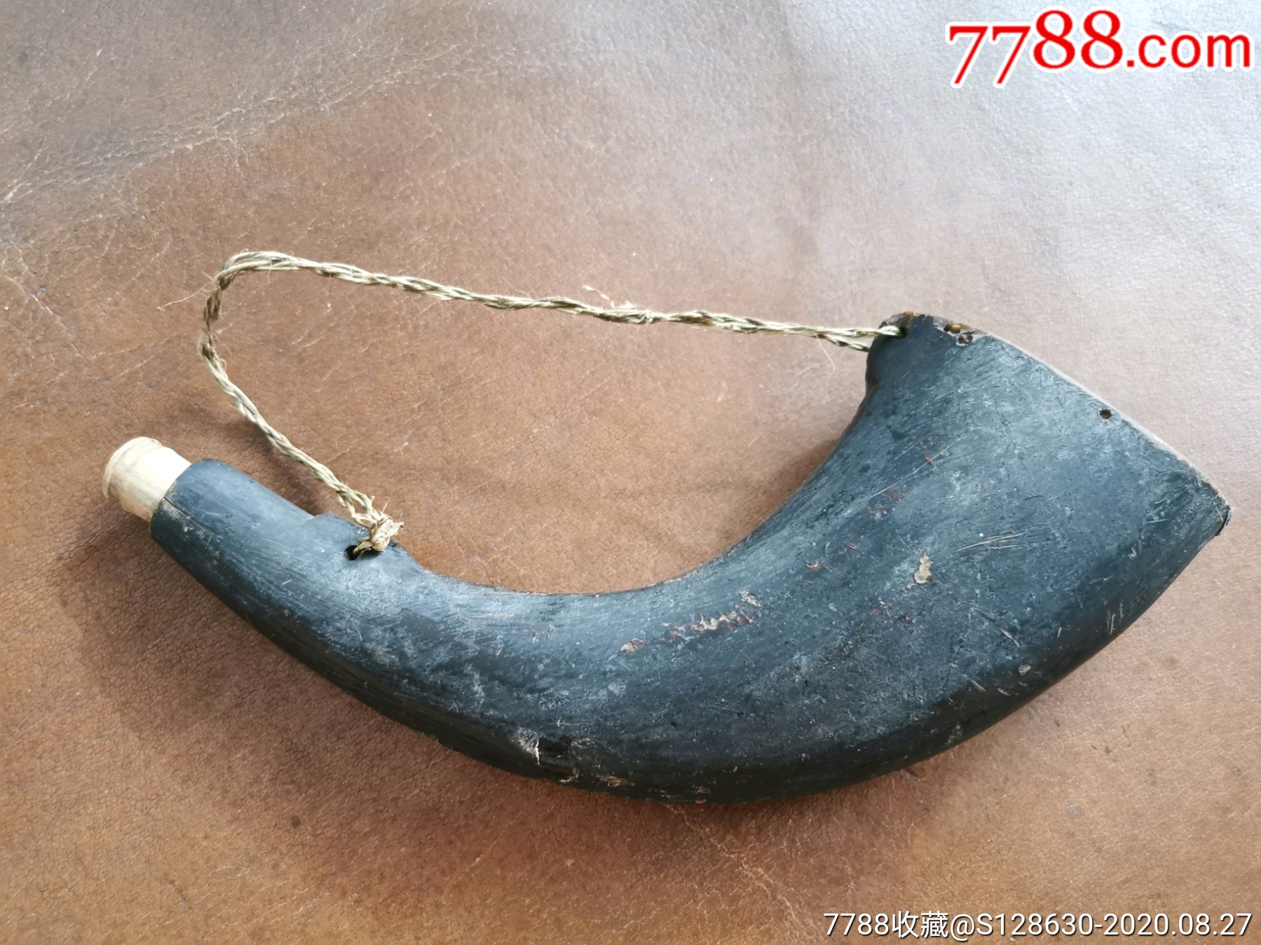 牛角筒(猎人装火药用的)_其他角制品_图片价格_收藏鉴定_7788钱币网