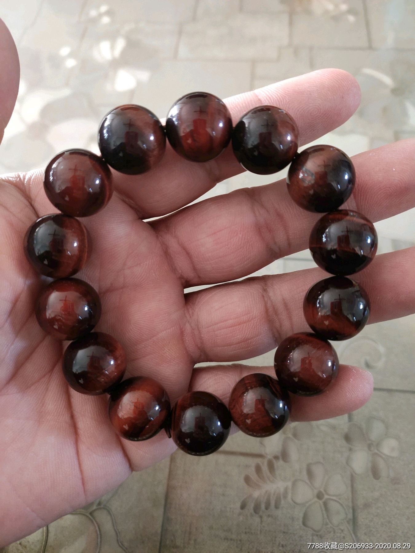 红虎眼石珠子手串16mm