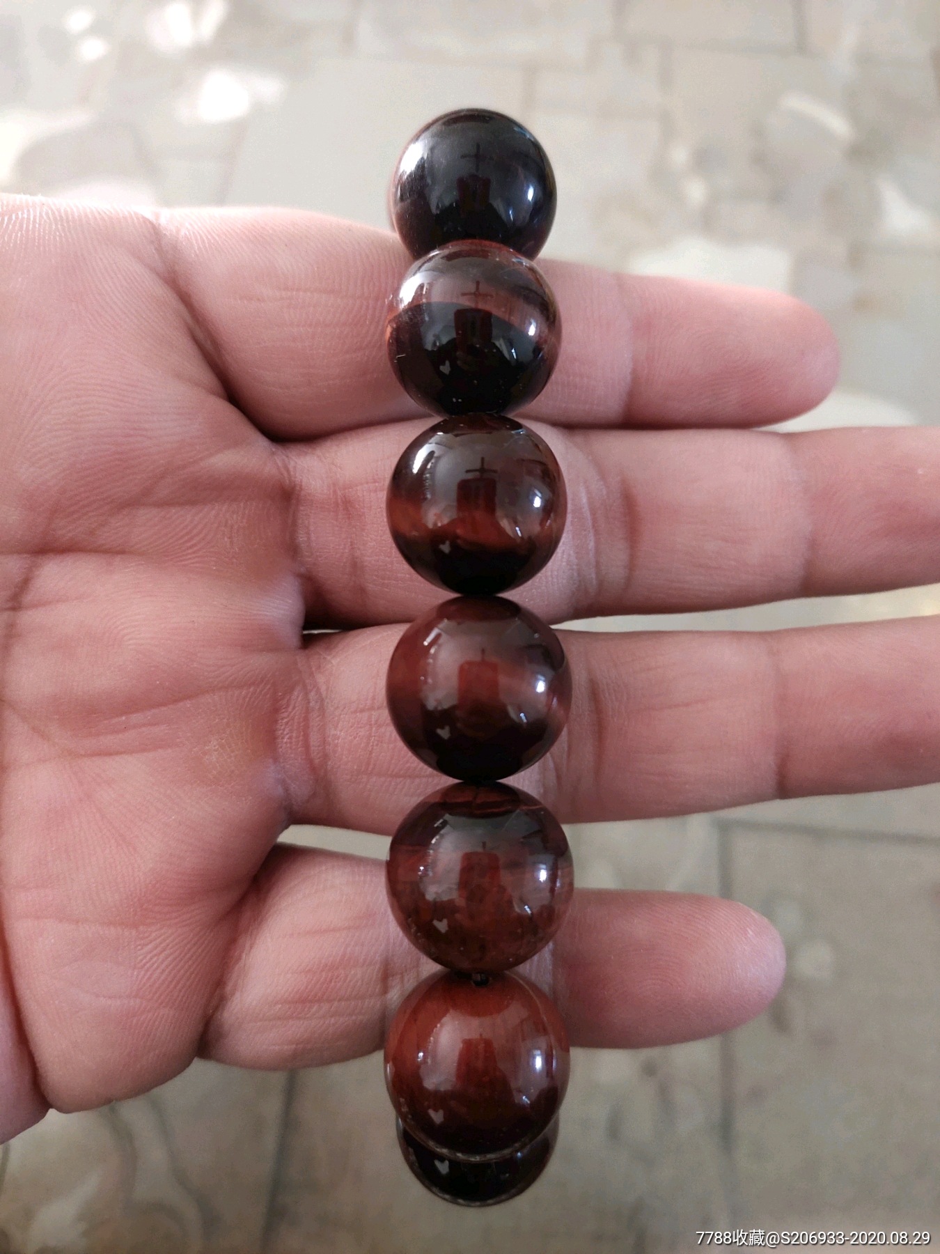 红虎眼石珠子手串16mm