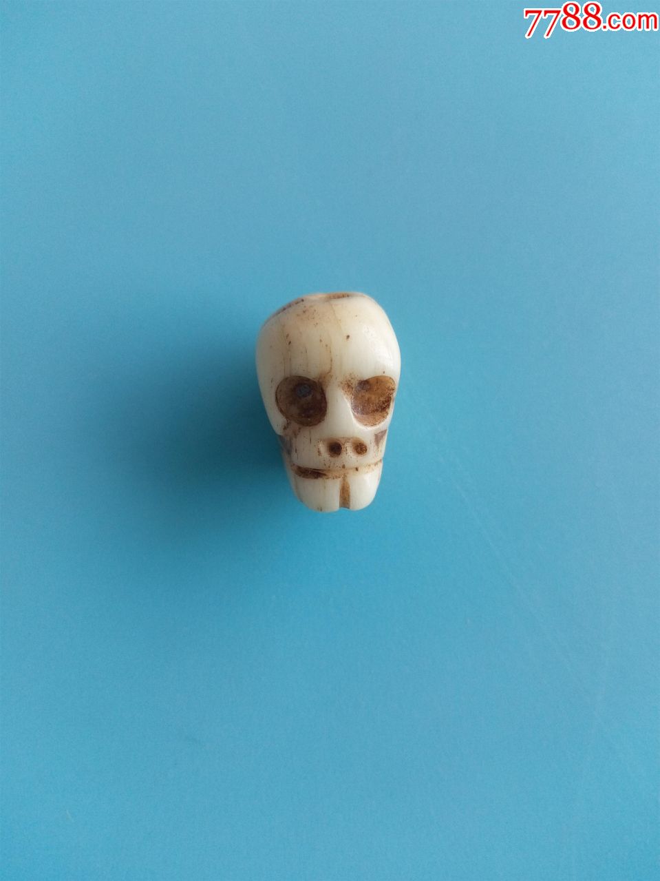 骨雕饰品纯手工骨头雕刻骷髅头