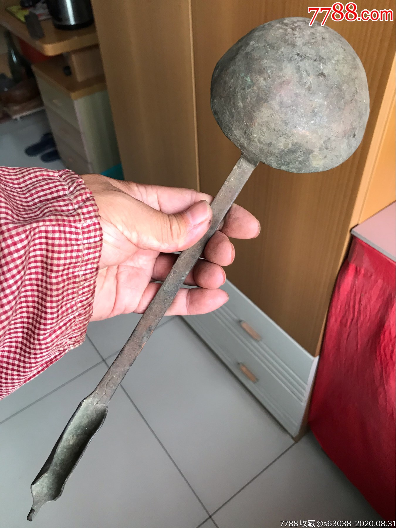 37厘米长民国铜勺