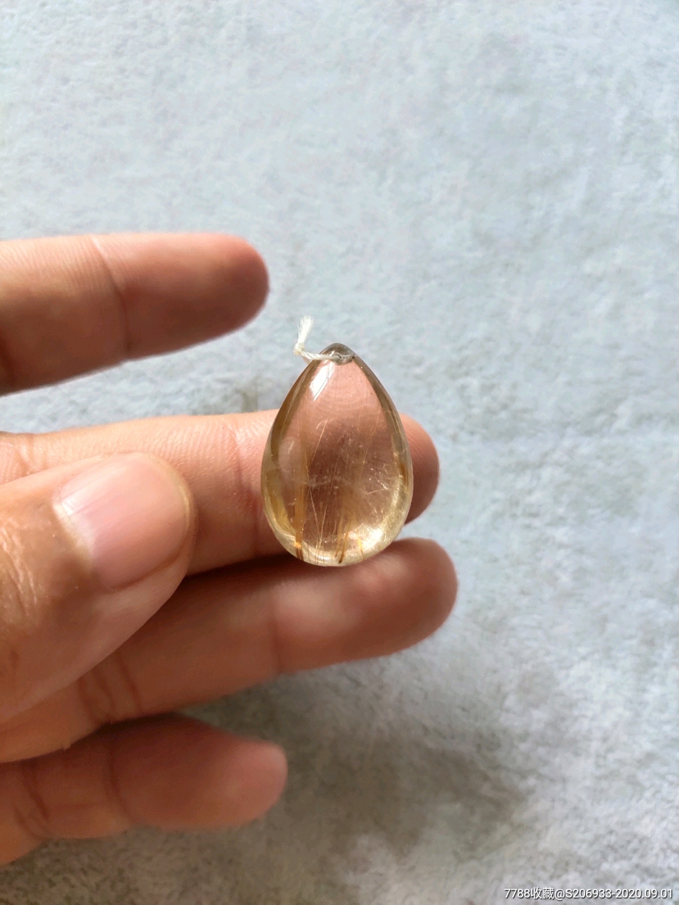 水晶石发晶吊坠挂件