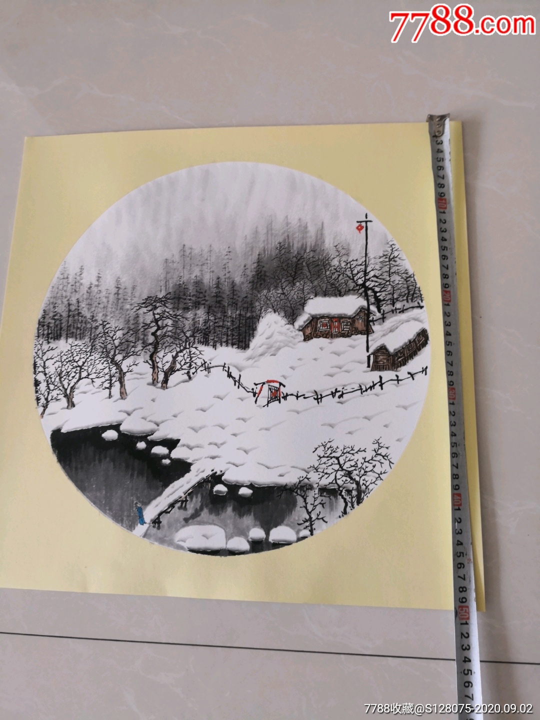 东北山林冰雪小景_山水国画原作_第1张