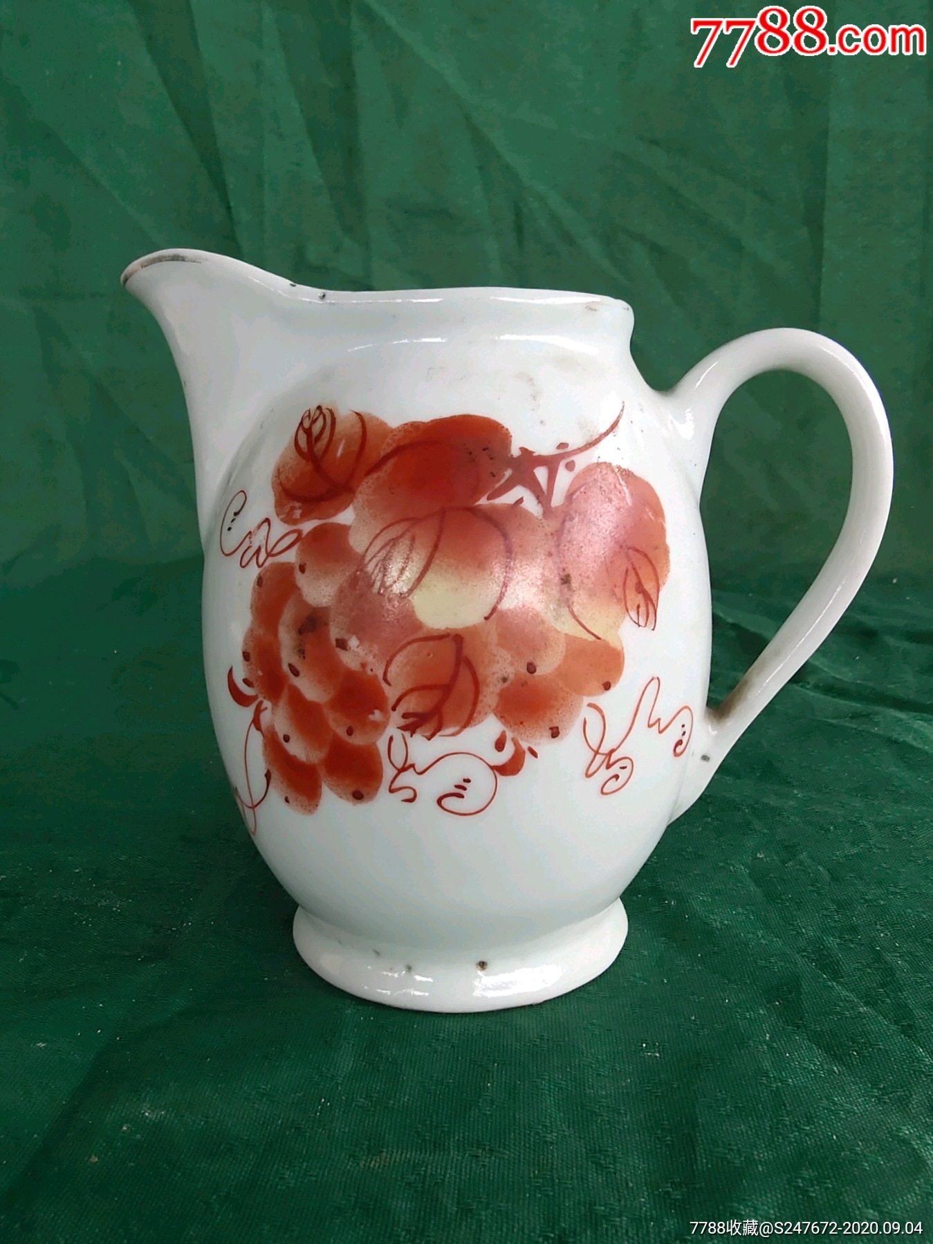 解放初粉彩漱口杯