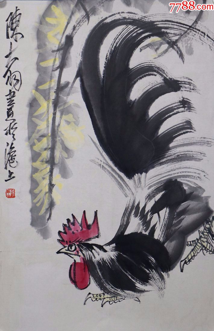 著名大写意花鸟画大师,以大写意花鸟而著称《陈大羽》写意花鸟_价格