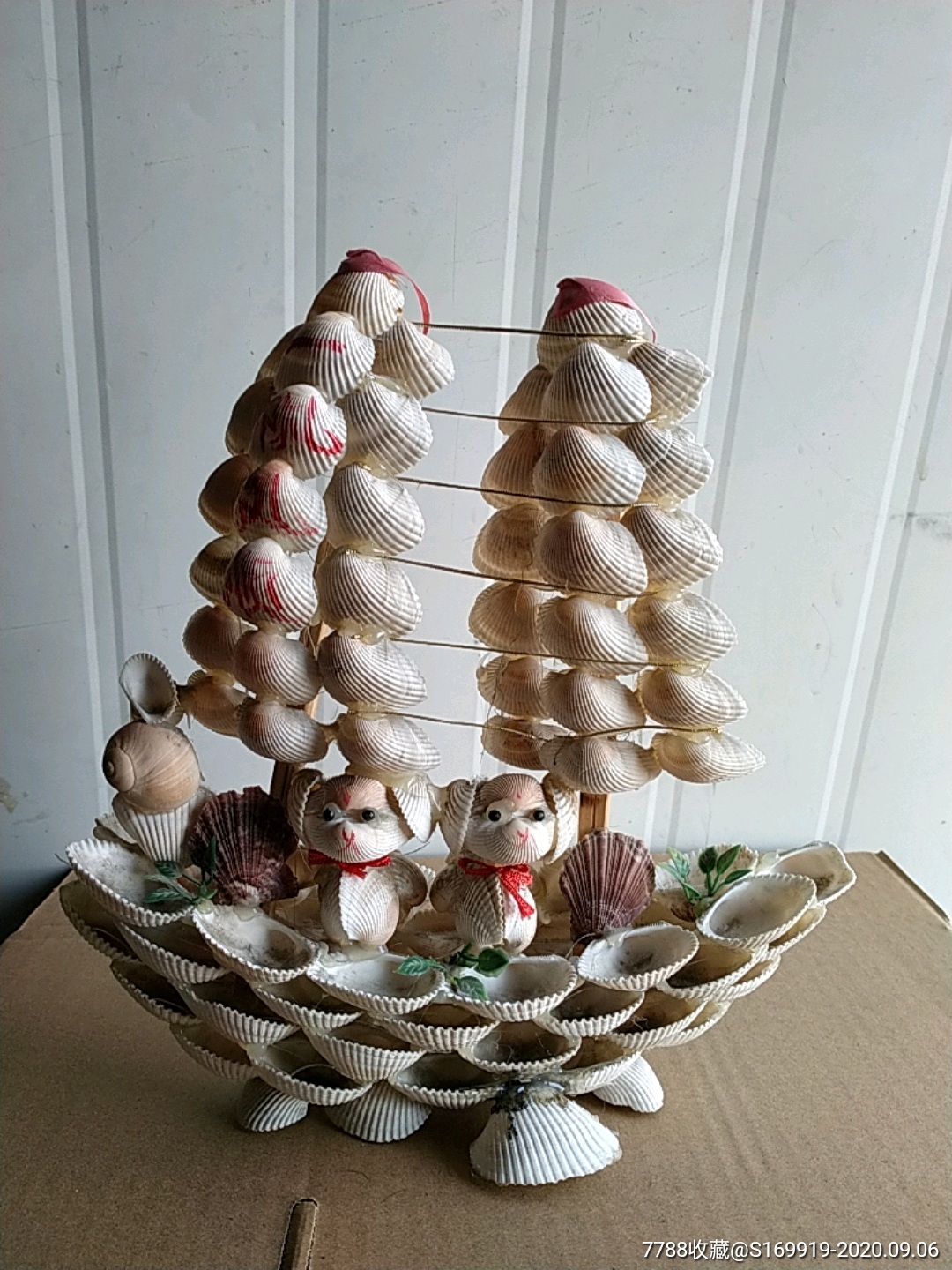 贝壳工艺品一帆风顺