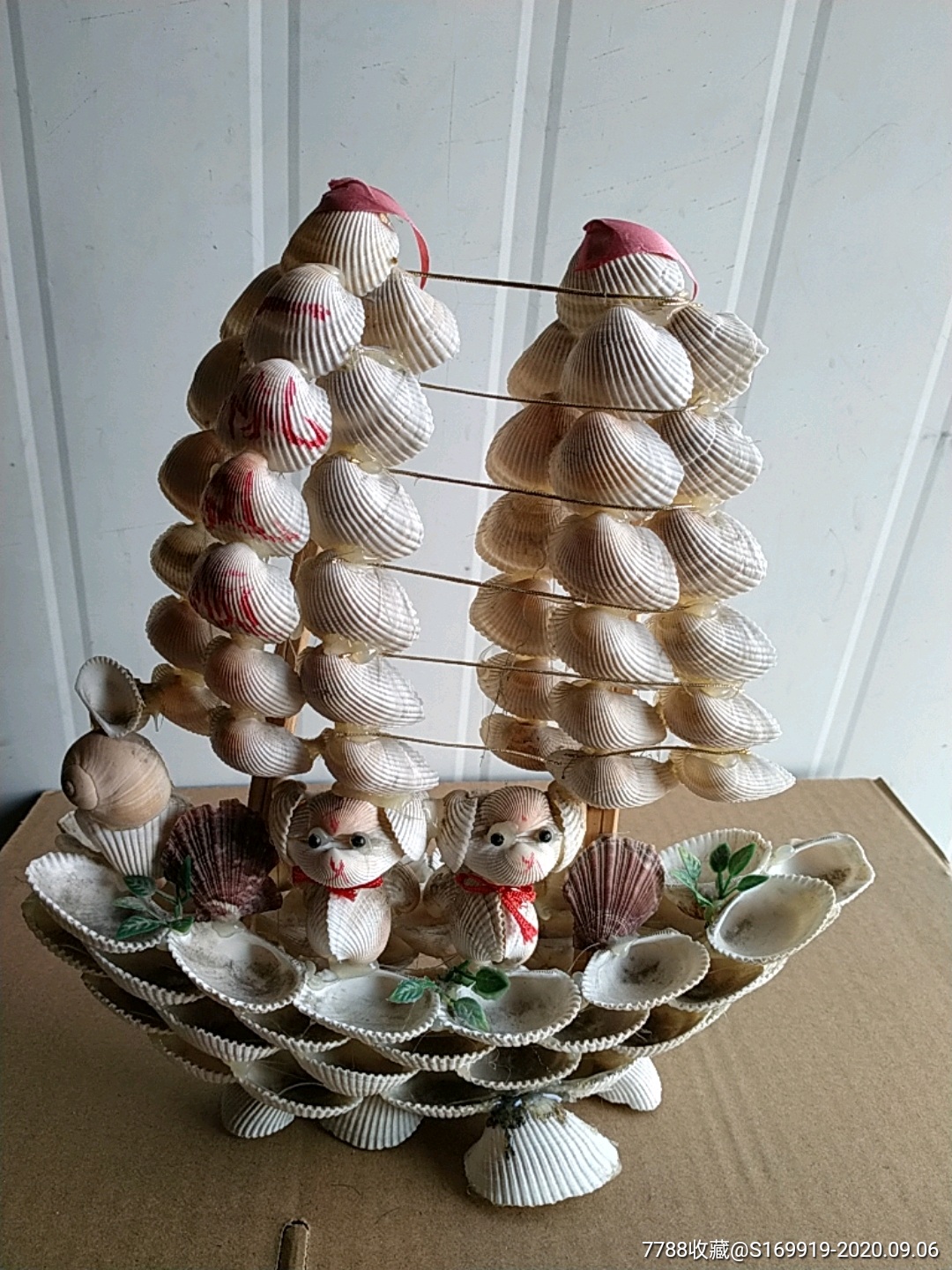 贝壳工艺品一帆风顺