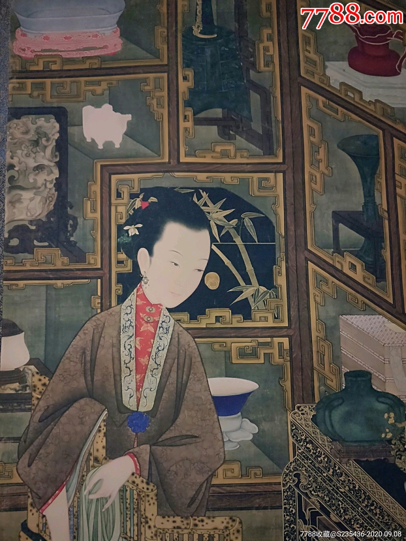 清代名画家冷枚仕女