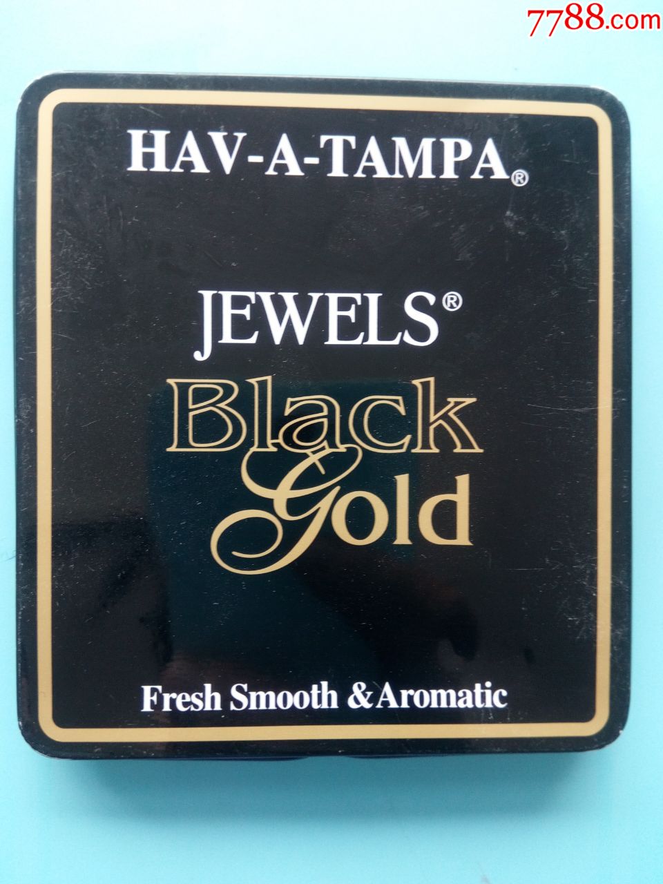 女神黑金雪茄铁烟盒烟标