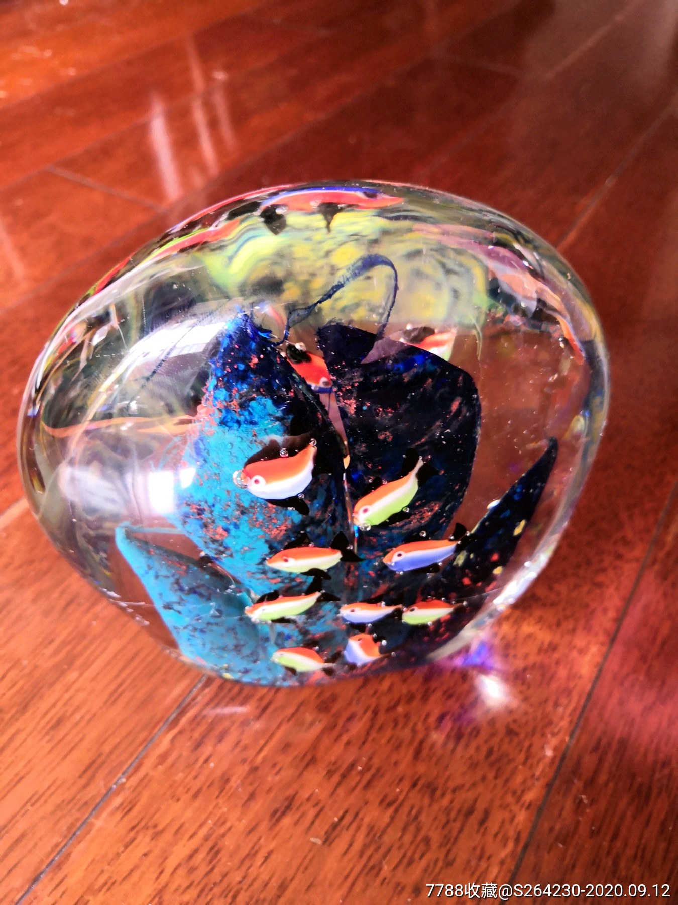 琉璃玻璃摆件欢快鱼群海底游玩