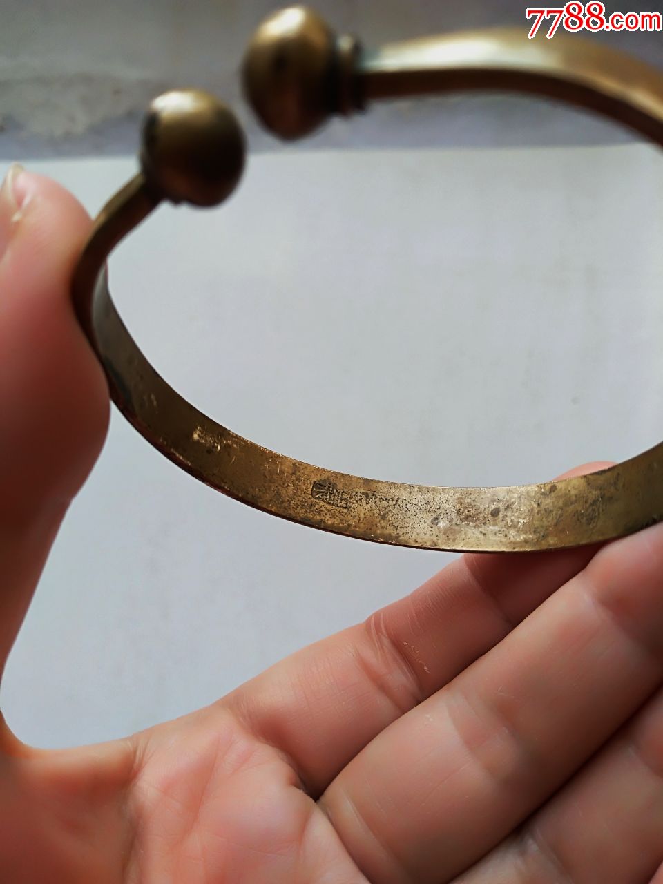 老铜镯子,手工雕刻,内有字款,点图可放大_价格80元【宝淘屋】_第2张