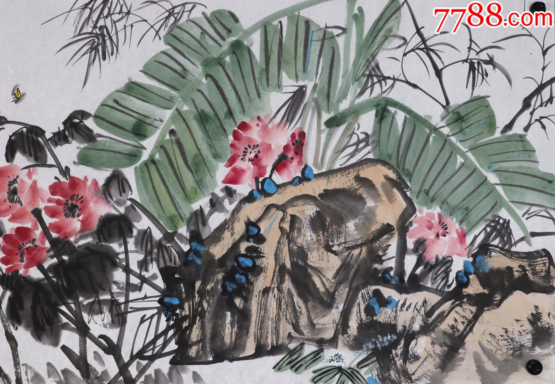 【张军,魏金修,江中潮】合作,花卉-花鸟国画原作-7788书画网